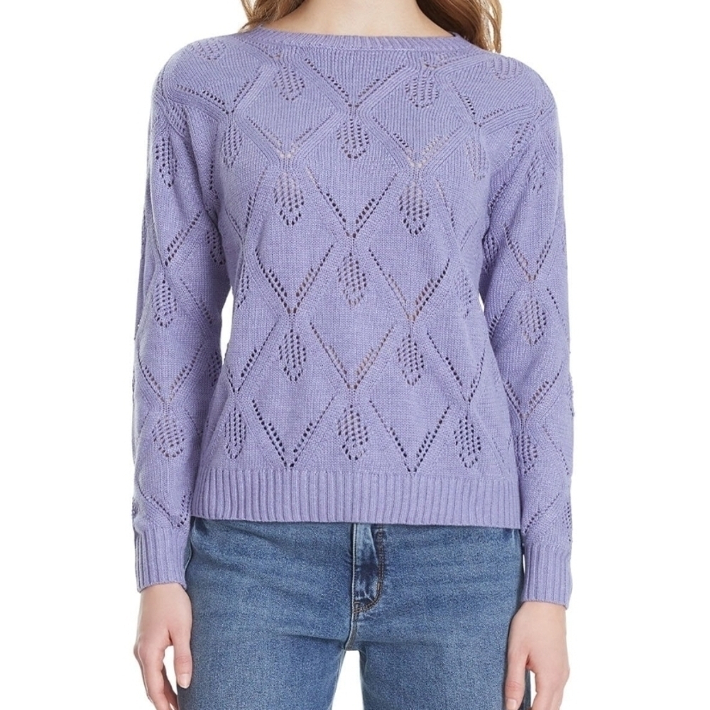Nine West Lilac Crew Neck Sweater